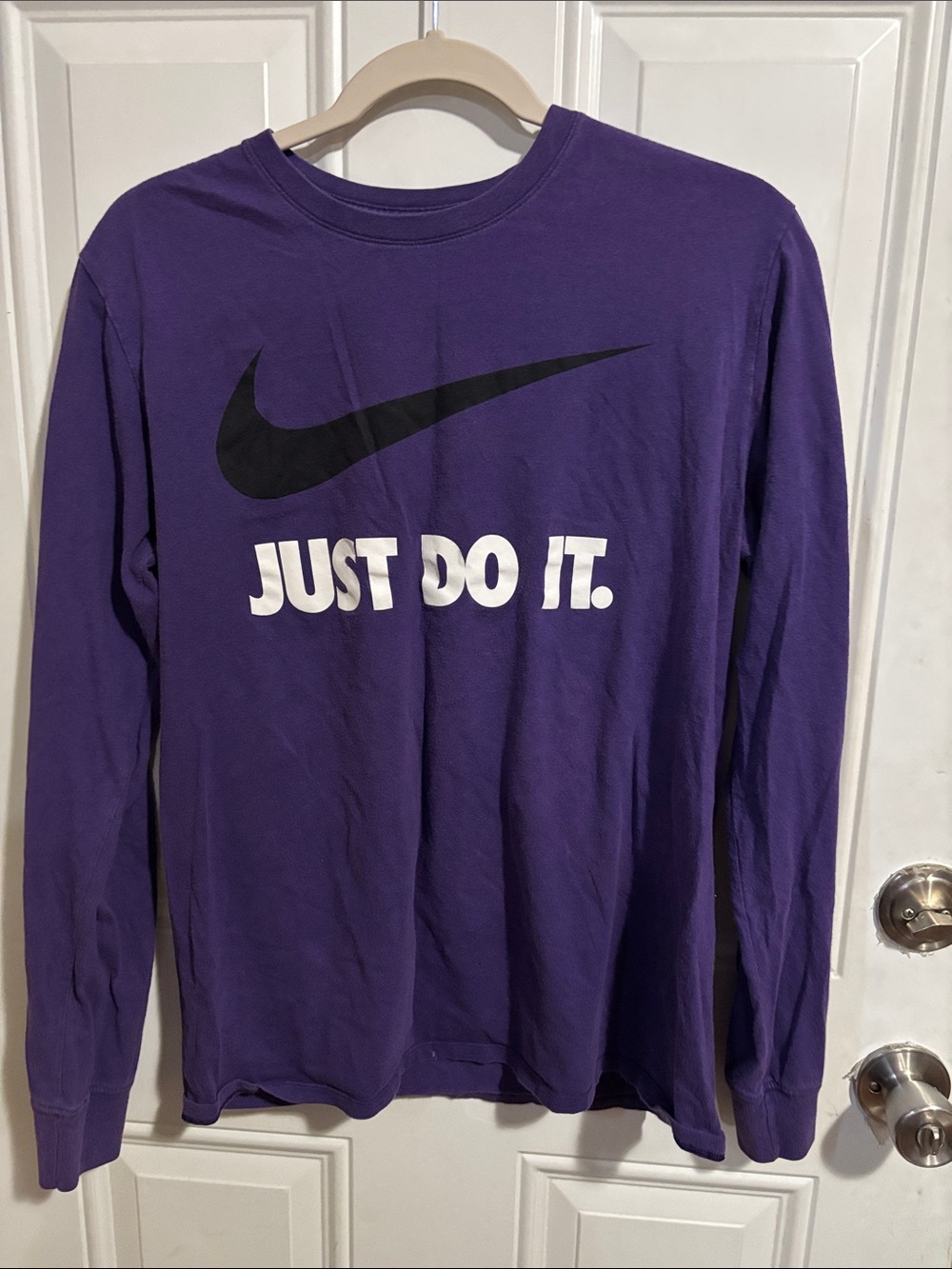 Nike Purple Long-Sleeve 'Just Do It.' Graphic Tee